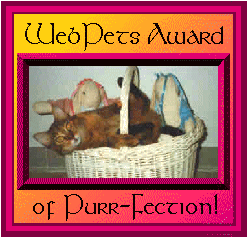 Web Pets Award of Purr-Fection